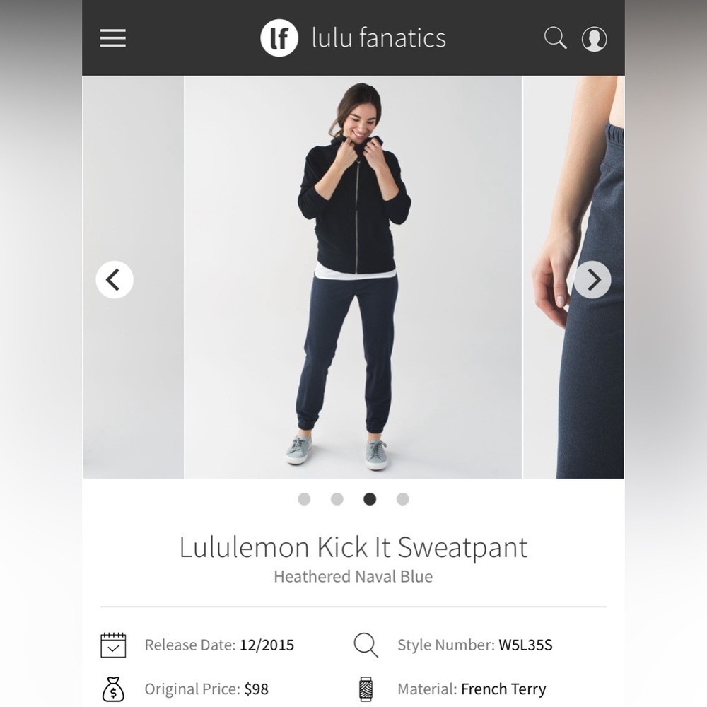 Lululemon Kick It Sweatpant
Heathered Naval Blue